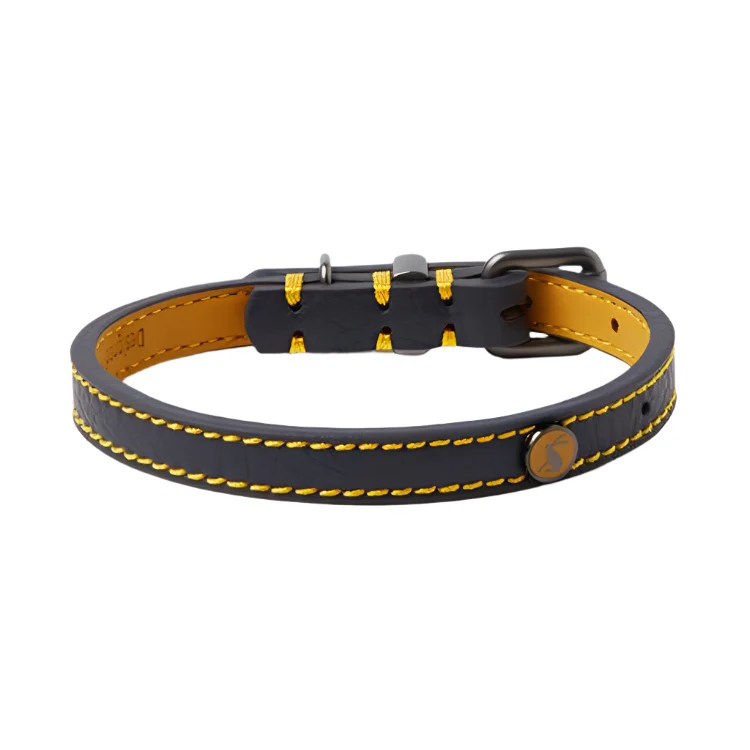Joules Leather Dog Collar - Navy - Image 2