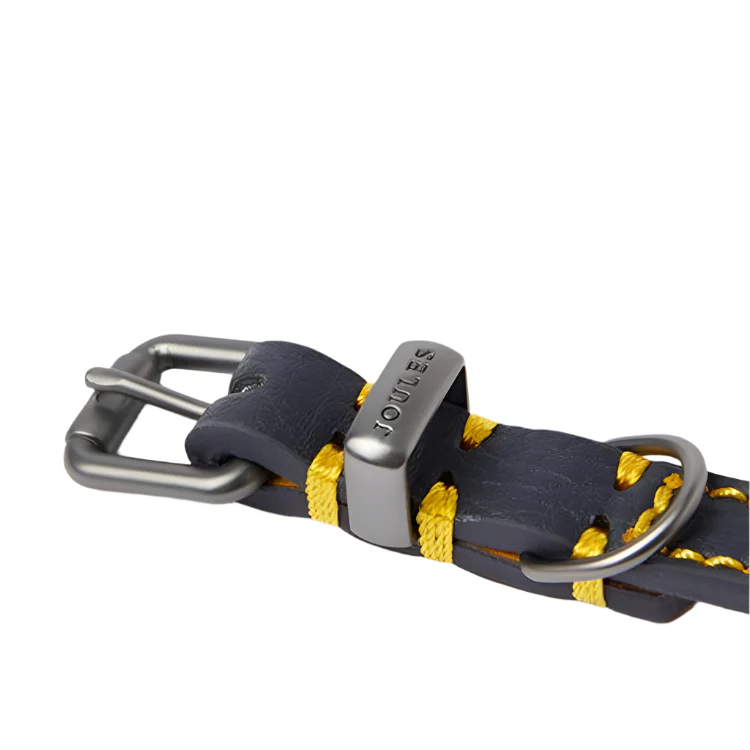 Joules Leather Dog Collar - Navy - Image 3