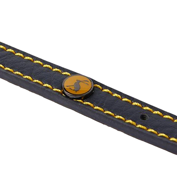 Joules Leather Dog Collar - Navy - Image 4