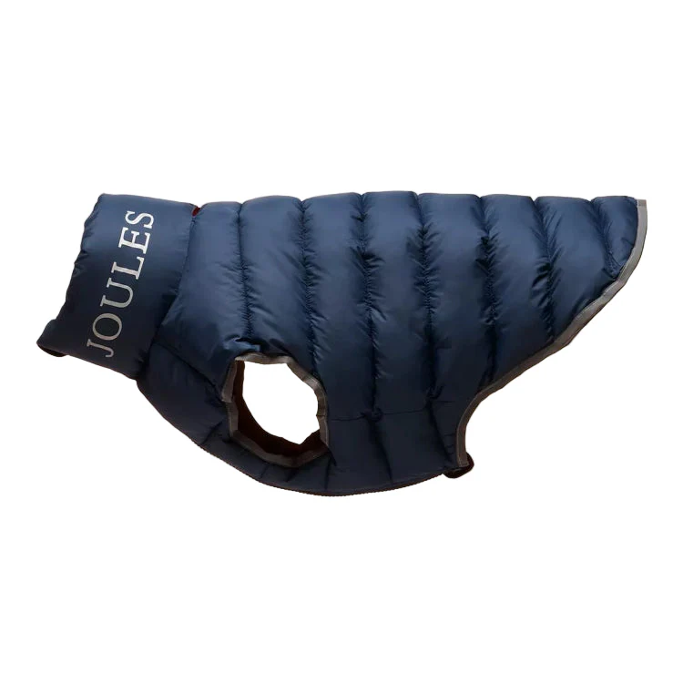 Joules Moorsdale Puffer Dog Coat - Navy/Burgundy - Image 3