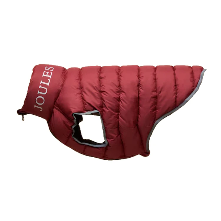 Joules Moorsdale Puffer Dog Coat - Navy/Burgundy - Image 5