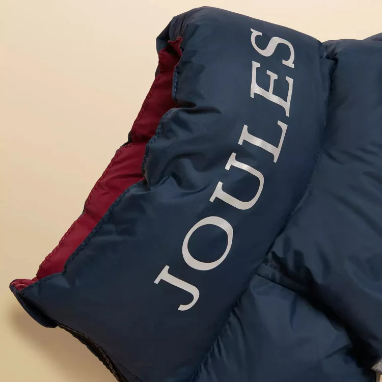 Joules Moorsdale Puffer Dog Coat - Navy/Burgundy - Image 7
