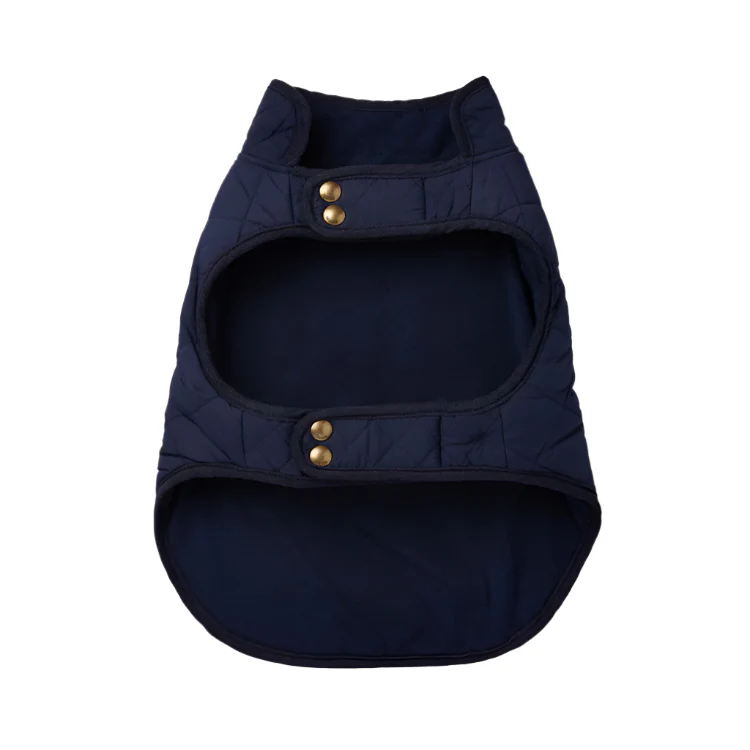 Joules Quilted Dog Coat - Navy - Image 4
