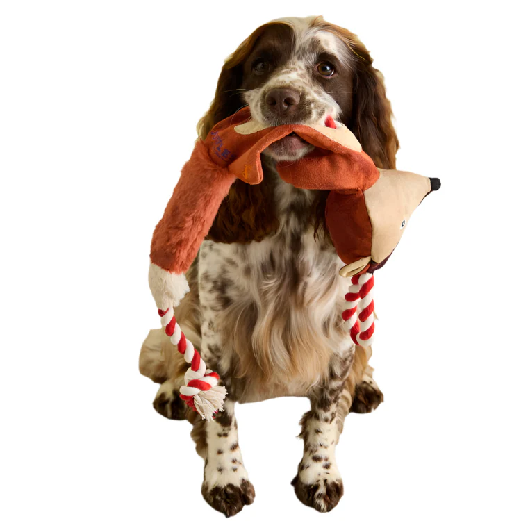 Joules Tweed Fox Rope Dog Toy - Image 2