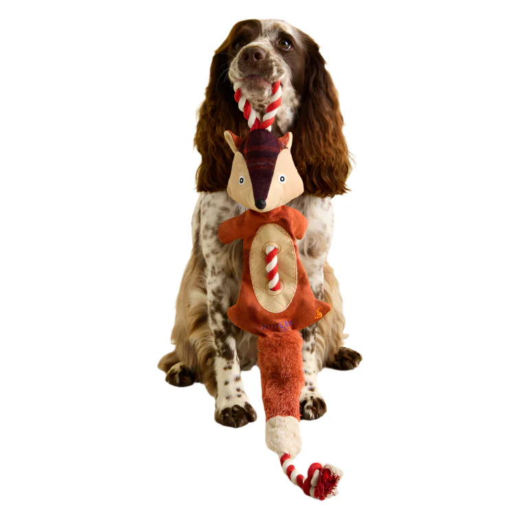 Joules Tweed Fox Rope Dog Toy - Image 4