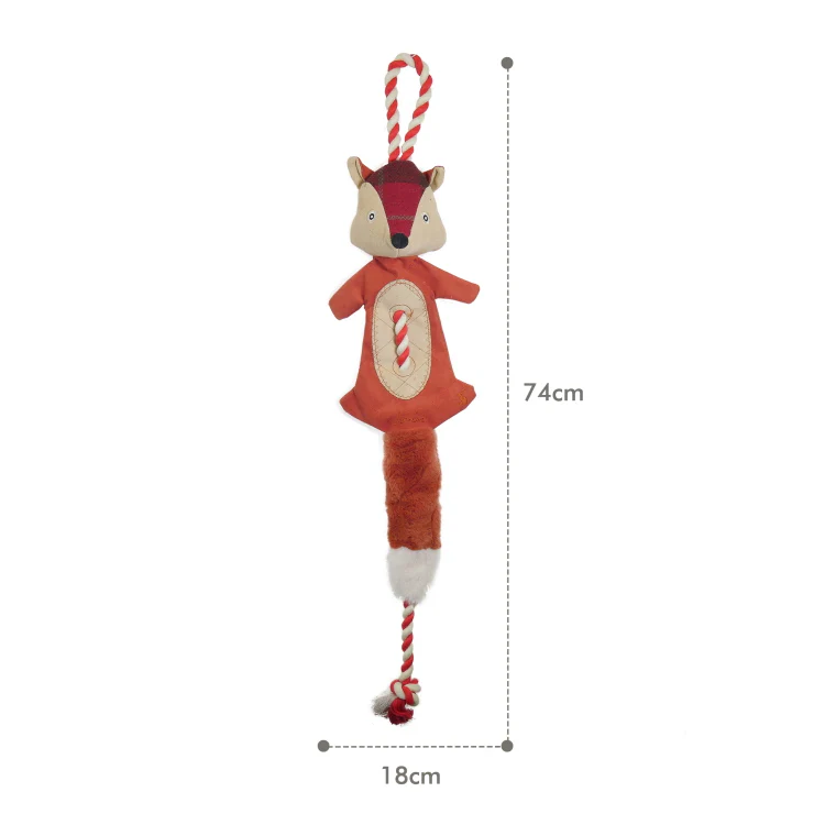 Joules Tweed Fox Rope Dog Toy - Image 6