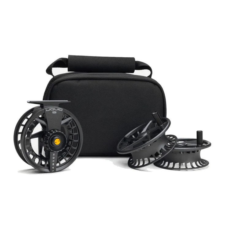 Lamson Liquid S HD Fly Reel - 3 Spool Pack - Smoke