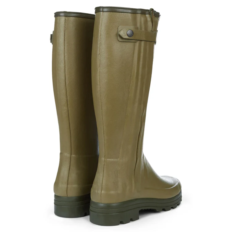 Le Chameau Chasseur Neoprene Lined Boots - Unisex - 41cm Calf - Green - Image 3