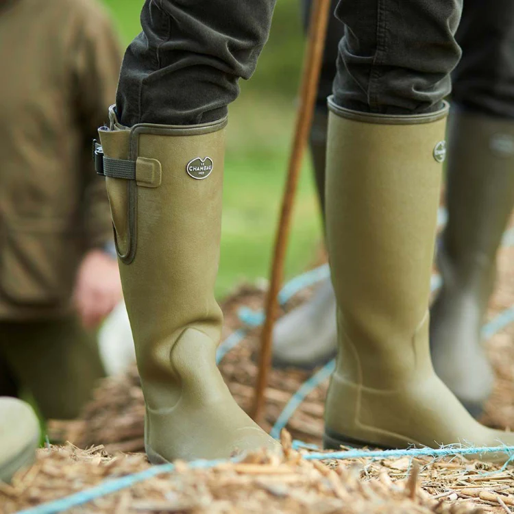 Le Chameau Vierzonord Neoprene Lined Boots - Olive (Vert Vierzon) - Image 6
