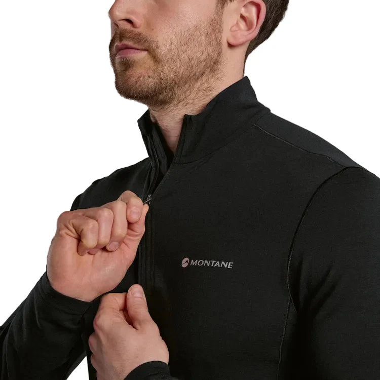 Montane Malli Long Sleeve Zip T-Shirt - Black - Image 5