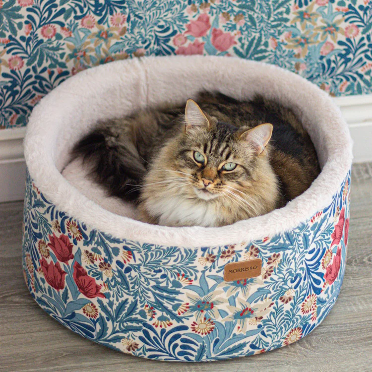 Morris and Co Round Dog Bed - Bower Print - Image 2