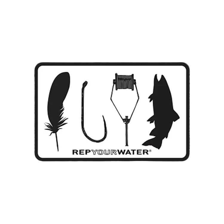 Rep Your Water Sticker - Fly Tyer