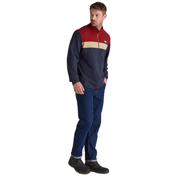 Ridgeline Backslider Rugby Top - Navy Multi - Image 3
