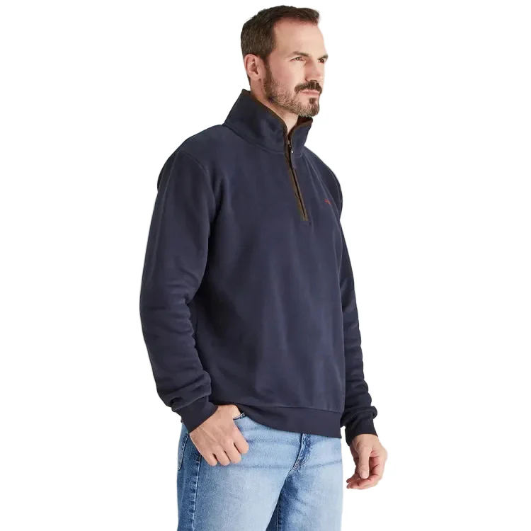 Ridgeline Brancaster 1/4 Zip Top - Navy - Image 2