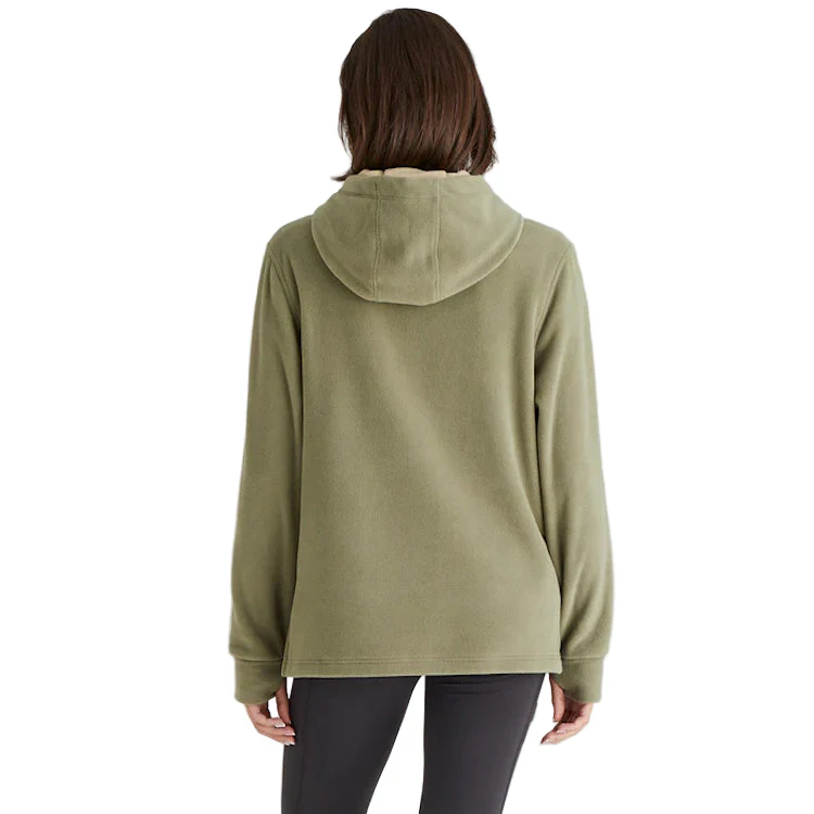 Ridgeline Ladies Ballistic Fleece Hoodie - Khaki Green - Image 2