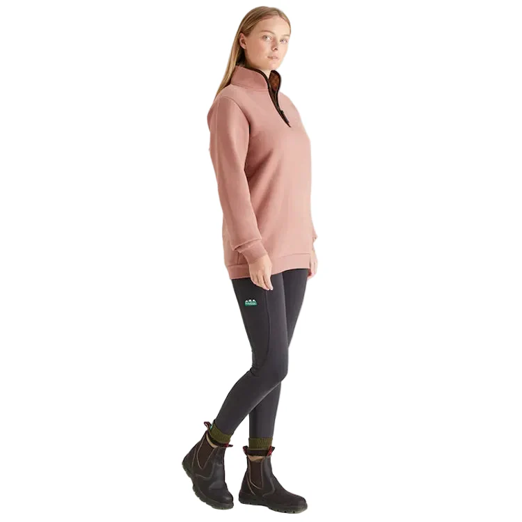 Ridgeline Ladies Brancaster 1/4 Zip Top - Dusky Pink - Image 3