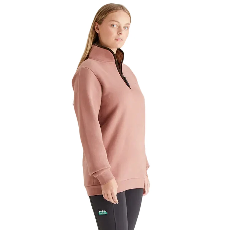 Ridgeline Ladies Brancaster 1/4 Zip Top - Dusky Pink - Image 5