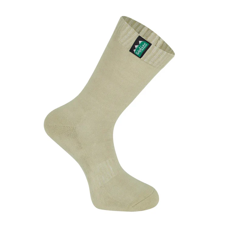 Ridgeline Mid Length Cotton Work Socks - Olive Multi - Image 3