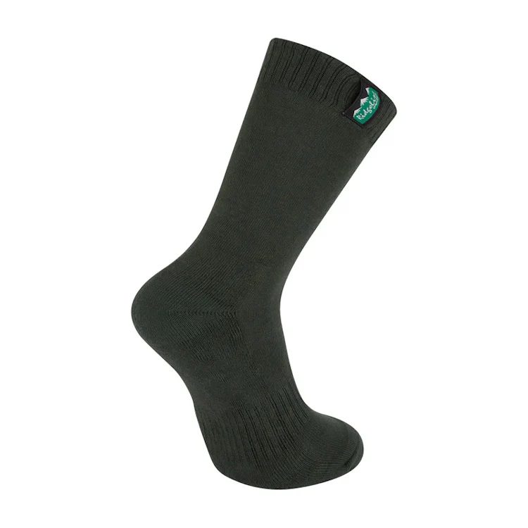 Ridgeline Mid Length Cotton Work Socks - Olive Multi - Image 7