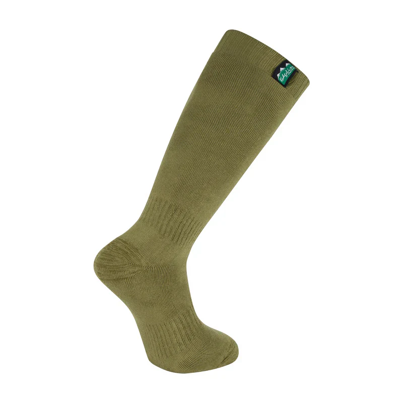 Ridgeline Full Length Cotton Work Socks - Olive Multi - Image 8