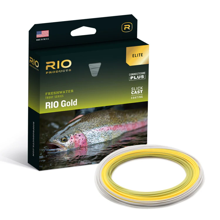 Rio Elite Gold Floating Fly Line - Moss/Gold/Gray