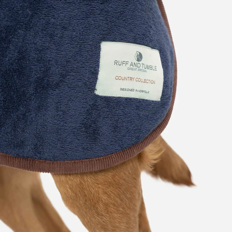 Ruff and Tumble Country Collection Dog Drying Coat - French Navy - Image 4