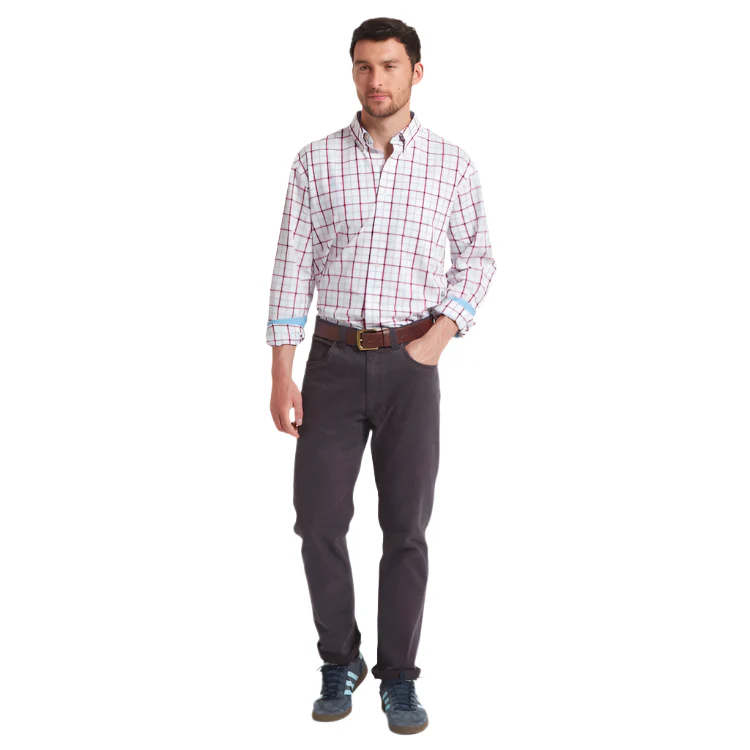 Schoffel Brancaster Classic Shirt - Mountain Blue Check - Image 3