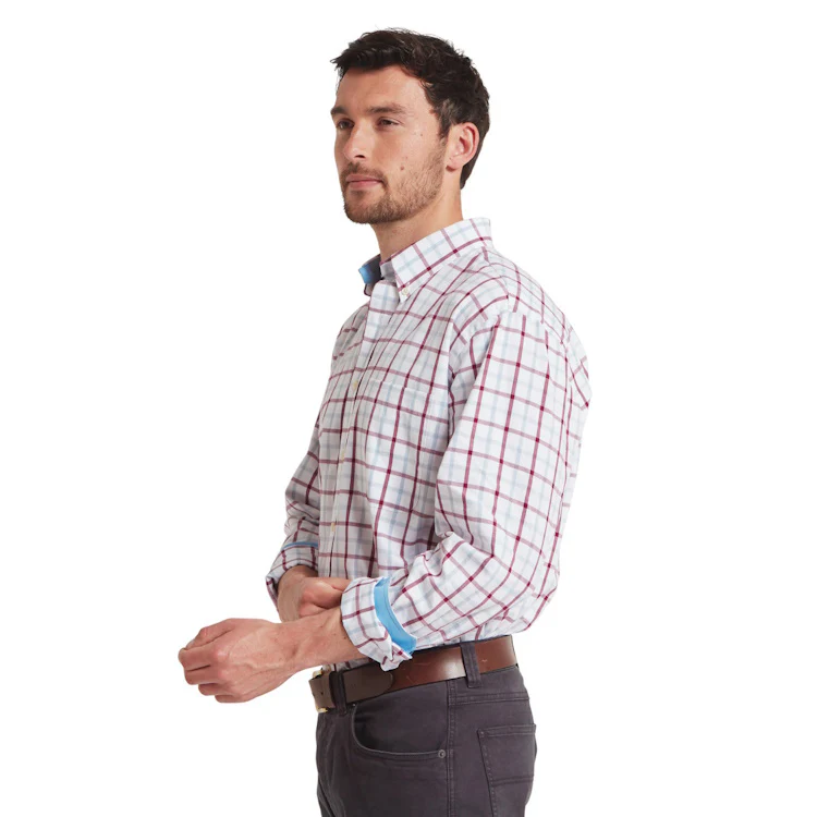 Schoffel Brancaster Classic Shirt - Mountain Blue Check - Image 4