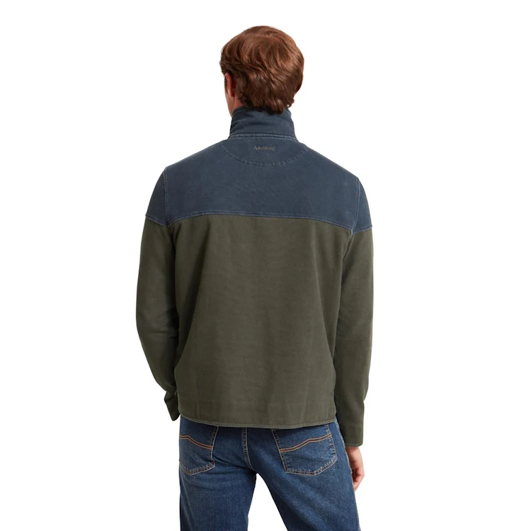 Schoffel Helford Heritage Sweatshirt - Peat Green - Image 2