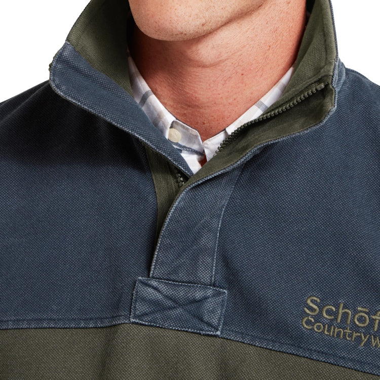 Schoffel Helford Heritage Sweatshirt - Peat Green - Image 5