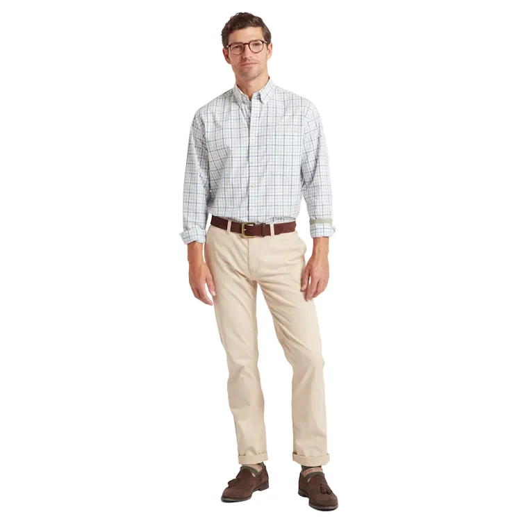 Schoffel Holkham Classic Shirt - Deep Ocean Blue/Agave Green - Image 3