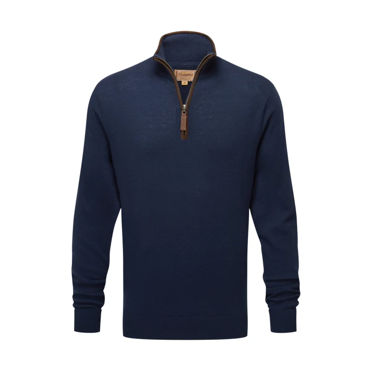Schoffel Jura 1/4 Zip Jumper - Navy - Image 3