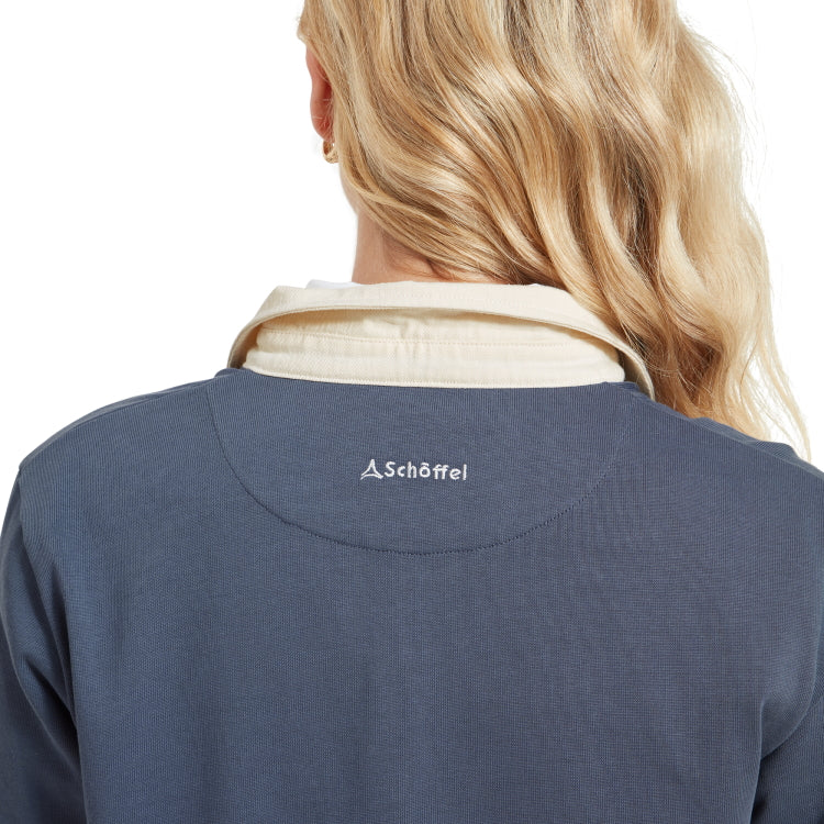 Schoffel Ladies Chapel Porth Rugby Shirt - Vintage Navy - Image 7
