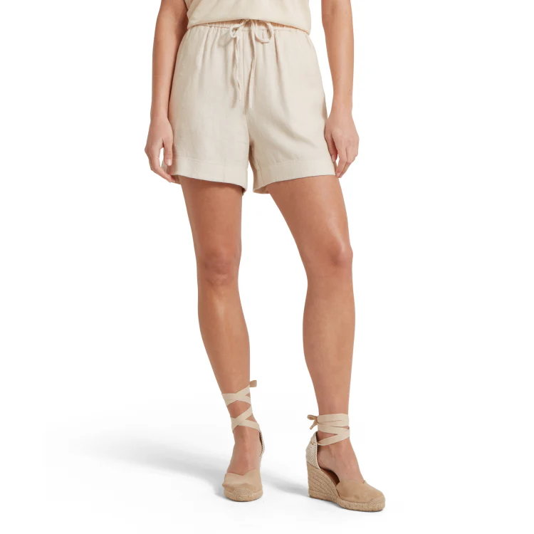 Schoffel Ladies Daphne Linen Shorts - Oat