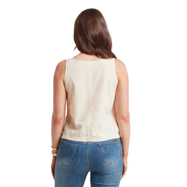 Schoffel Ladies Elsworth Linen Top - Oat - Image 2