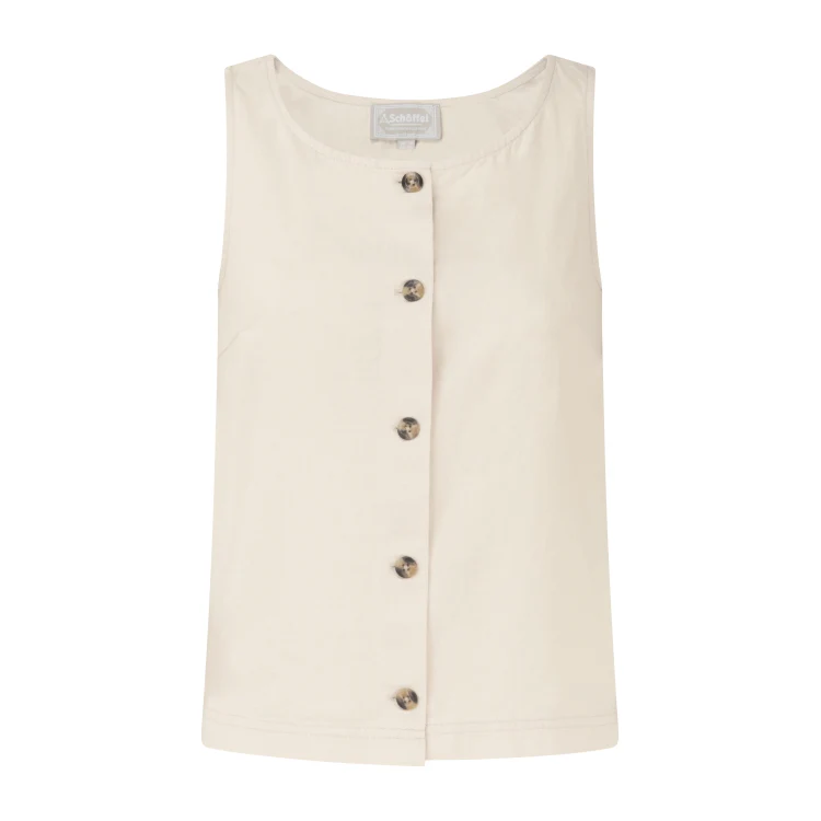Schoffel Ladies Elsworth Linen Top - Oat - Image 4