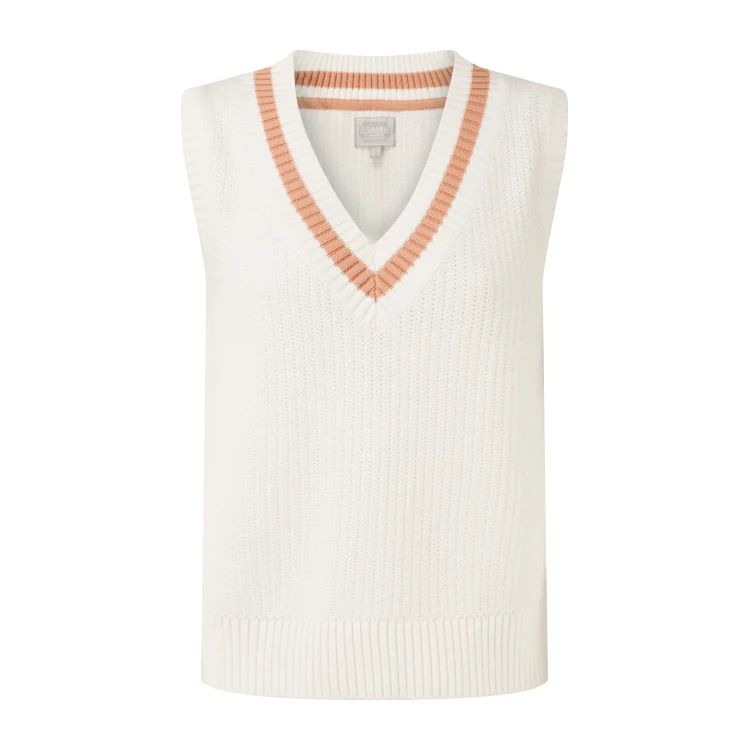 Schoffel Ladies Hambledon Vest - Soft White/Blush - Image 4