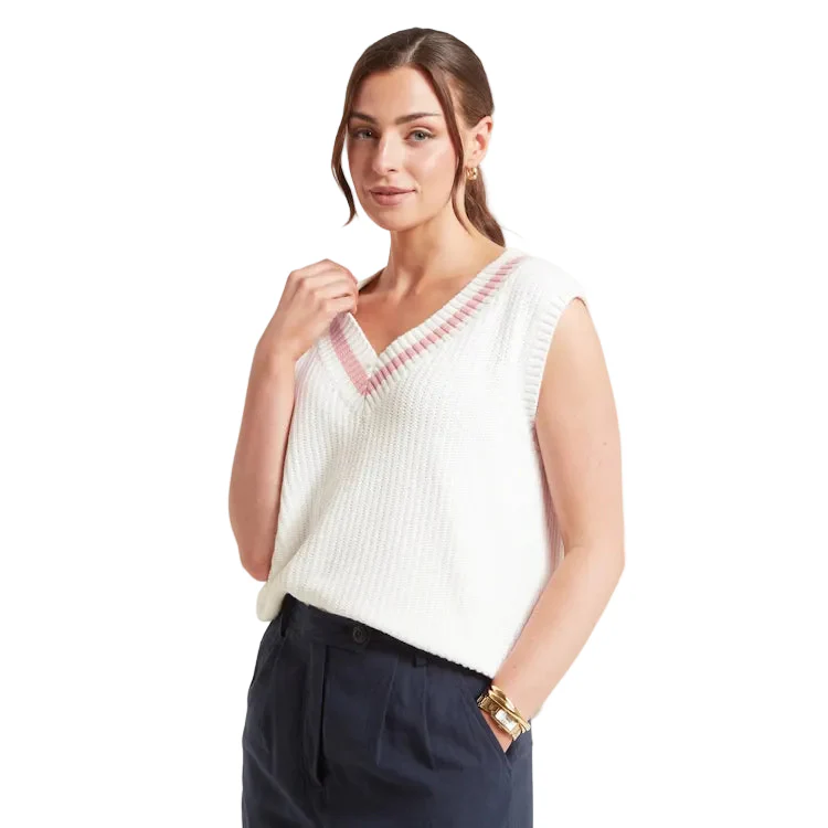 Schoffel Ladies Hambledon Vest - Soft White/Blush - Image 5