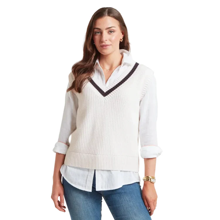 Schoffel Ladies Hambledon Vest - Soft White/Navy