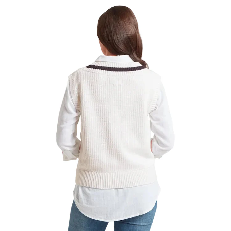 Schoffel Ladies Hambledon Vest - Soft White/Navy - Image 2