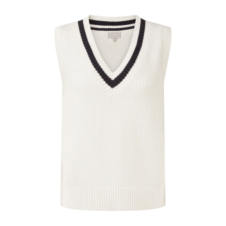 Schoffel Ladies Hambledon Vest - Soft White/Navy - Image 4