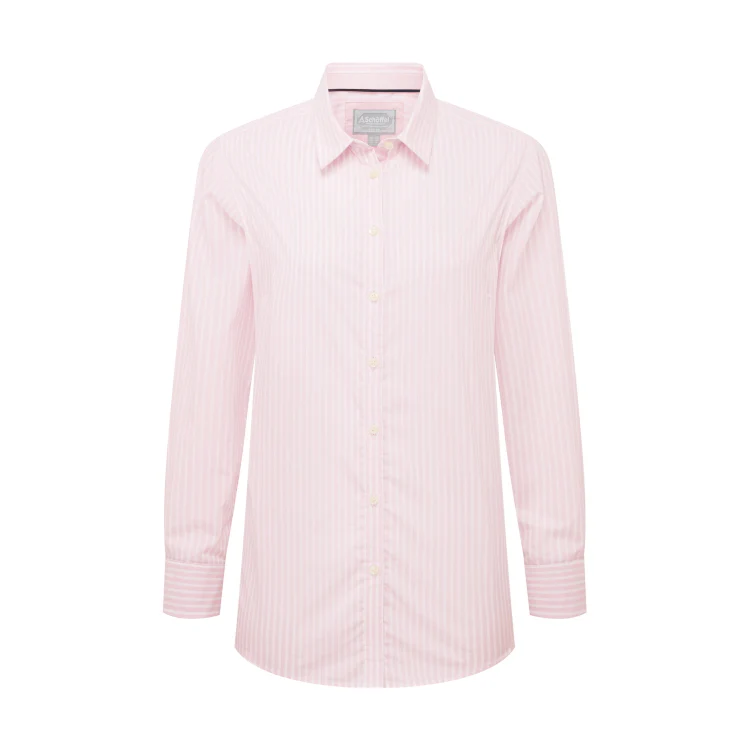 Schoffel Ladies Holme Striped Shirt - Mauve Blush - Image 3