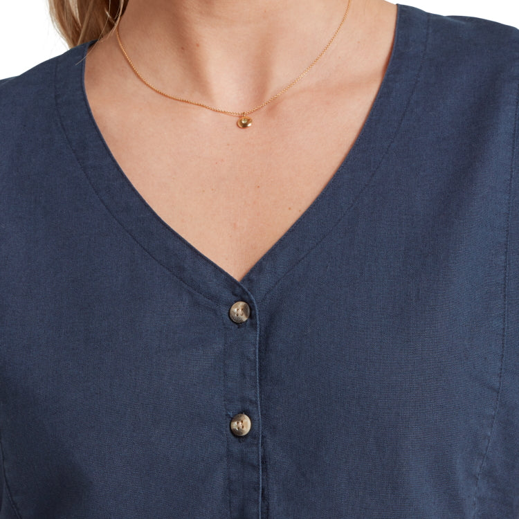 Schoffel Ladies Lavenham Linen Top - Dark Blueberry - Image 7