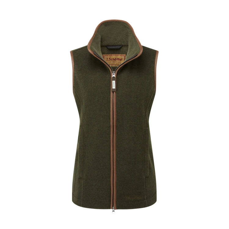 Schoffel Ladies Lyndon Fleece Gilet - Dark Olive - Image 4