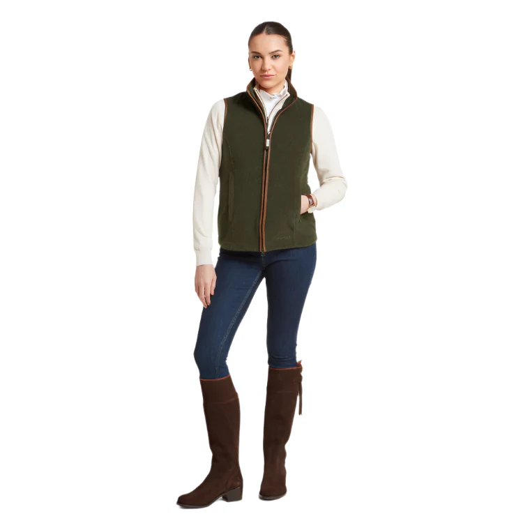 Schoffel Ladies Lyndon Fleece Gilet - Dark Olive - Image 5