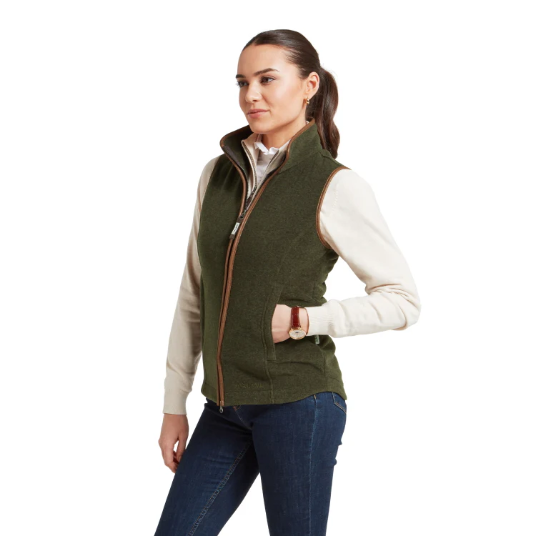 Schoffel Ladies Lyndon Fleece Gilet - Dark Olive - Image 6