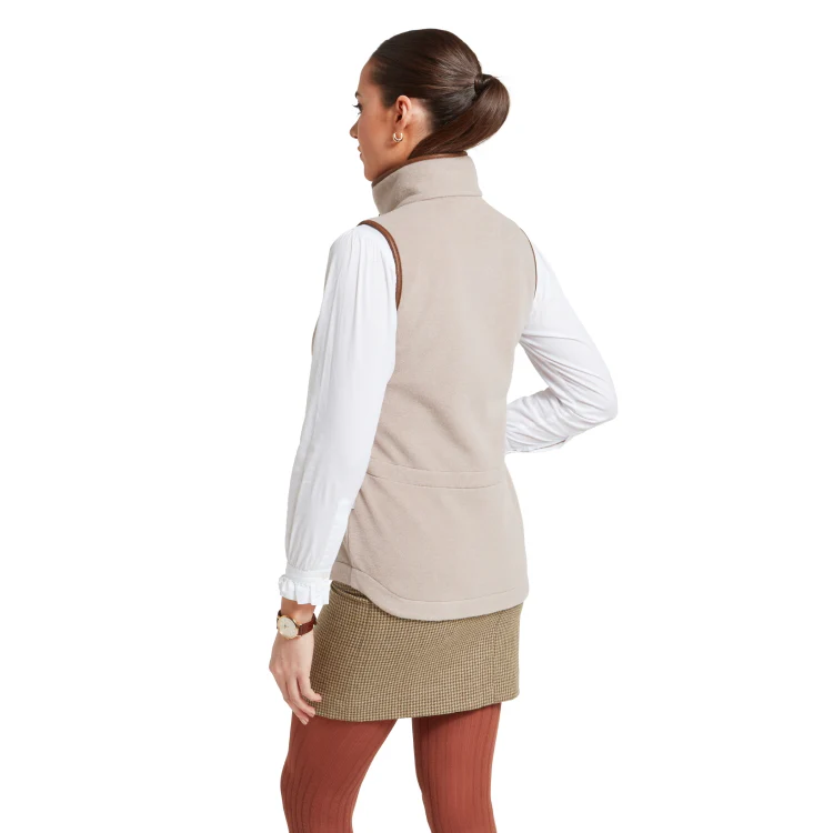 Schoffel Ladies Lyndon Fleece Gilet - Mushroom - Image 2