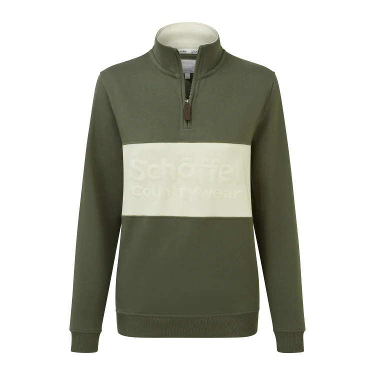 Schoffel Ladies St Agnes Sweatshirt - Beetle Green - Image 3