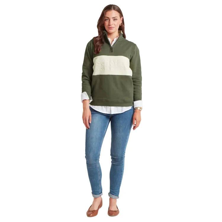 Schoffel Ladies St Agnes Sweatshirt - Beetle Green - Image 4