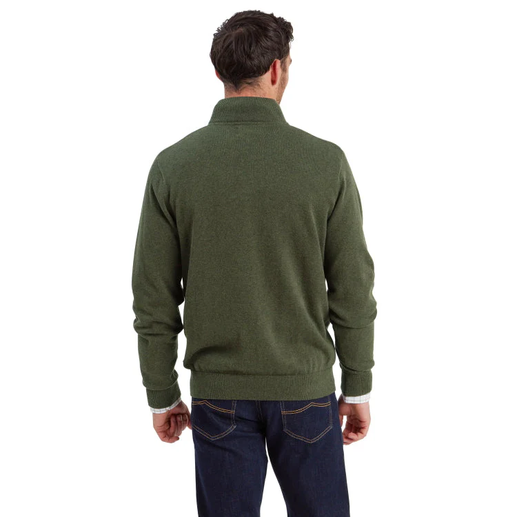 Schoffel Lewis Lambswool 1/4 Zip Jumper - Woodland - Image 3